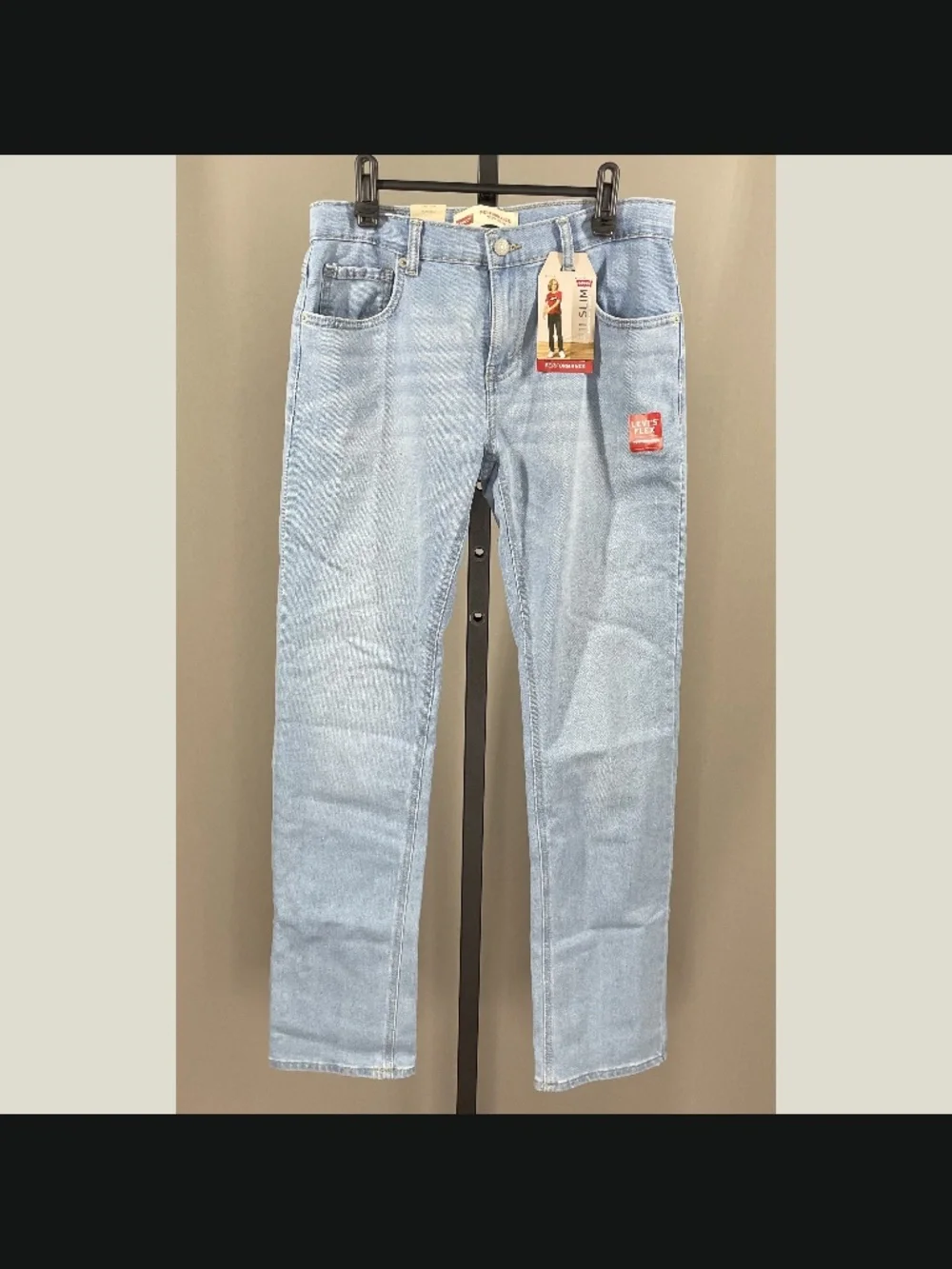 NEW Levis Jeans Boys 18 29 blue denim straight leg slim kids casual classic